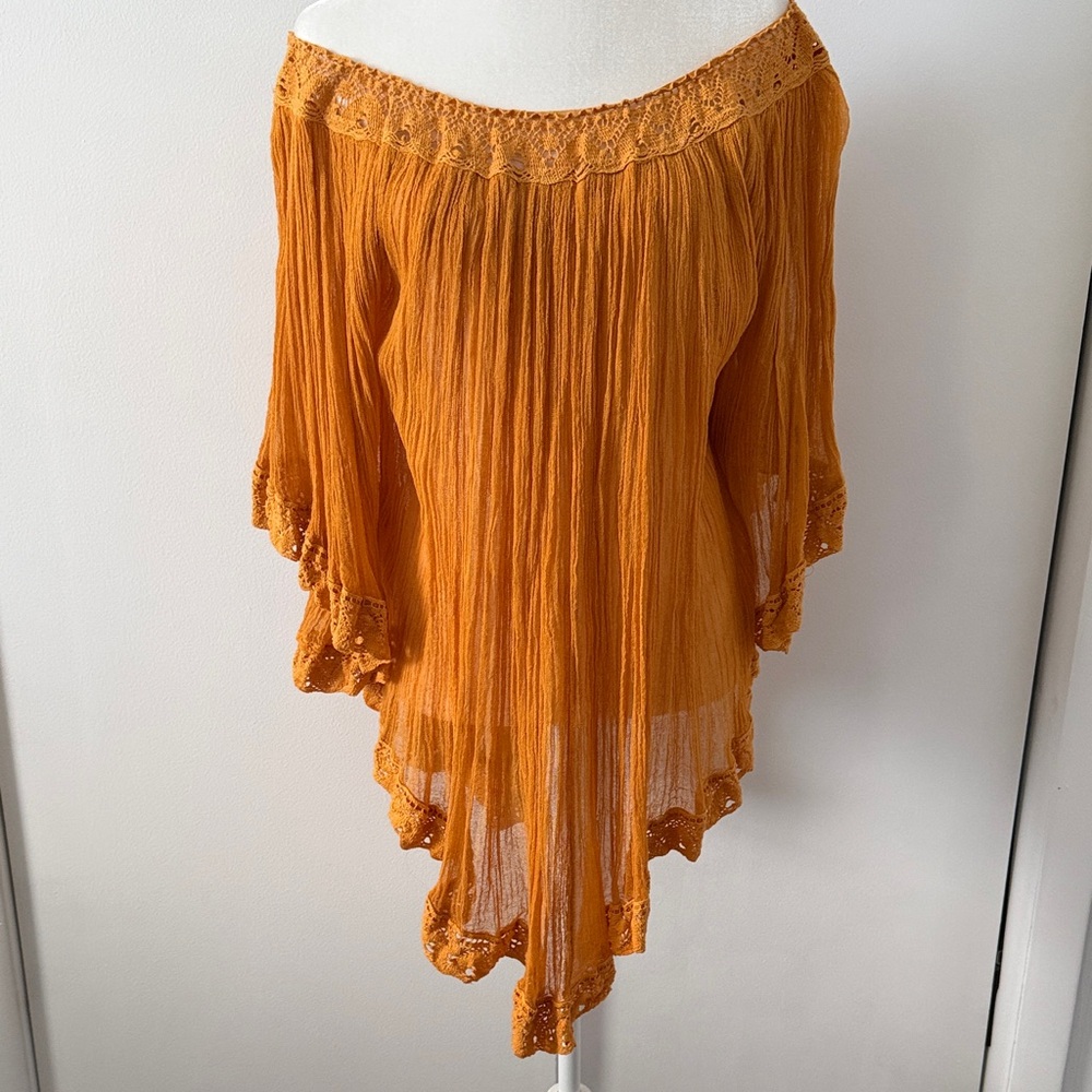 JEN'S PIRATE BOOTY Wild Flower Tunic in burnt orange